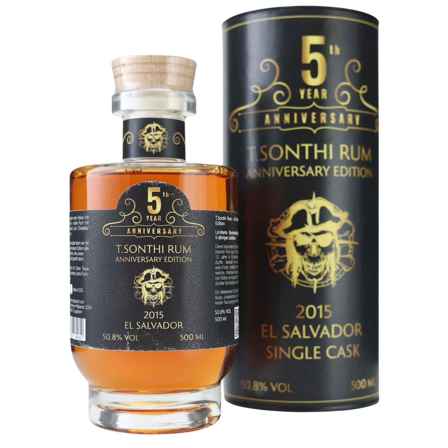 T.Sonthi Rum 5th Year Anniversary Edition 2015 El Salvador Single Cask