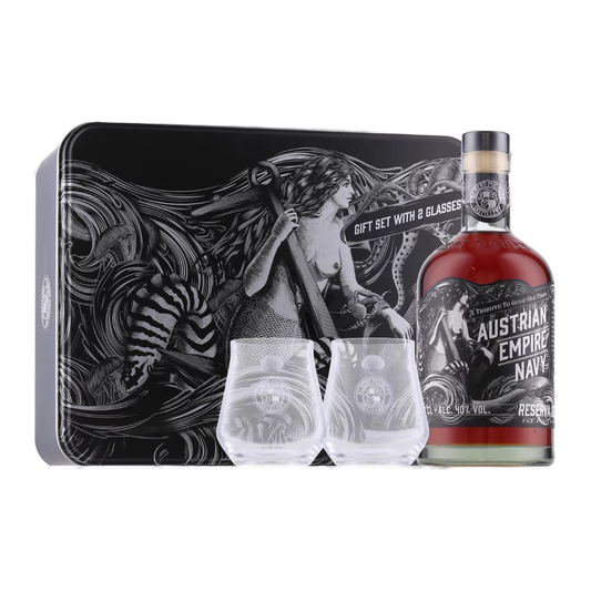 Austrian Empire Navy Reserva 1863 Spiced Rum Gläserset